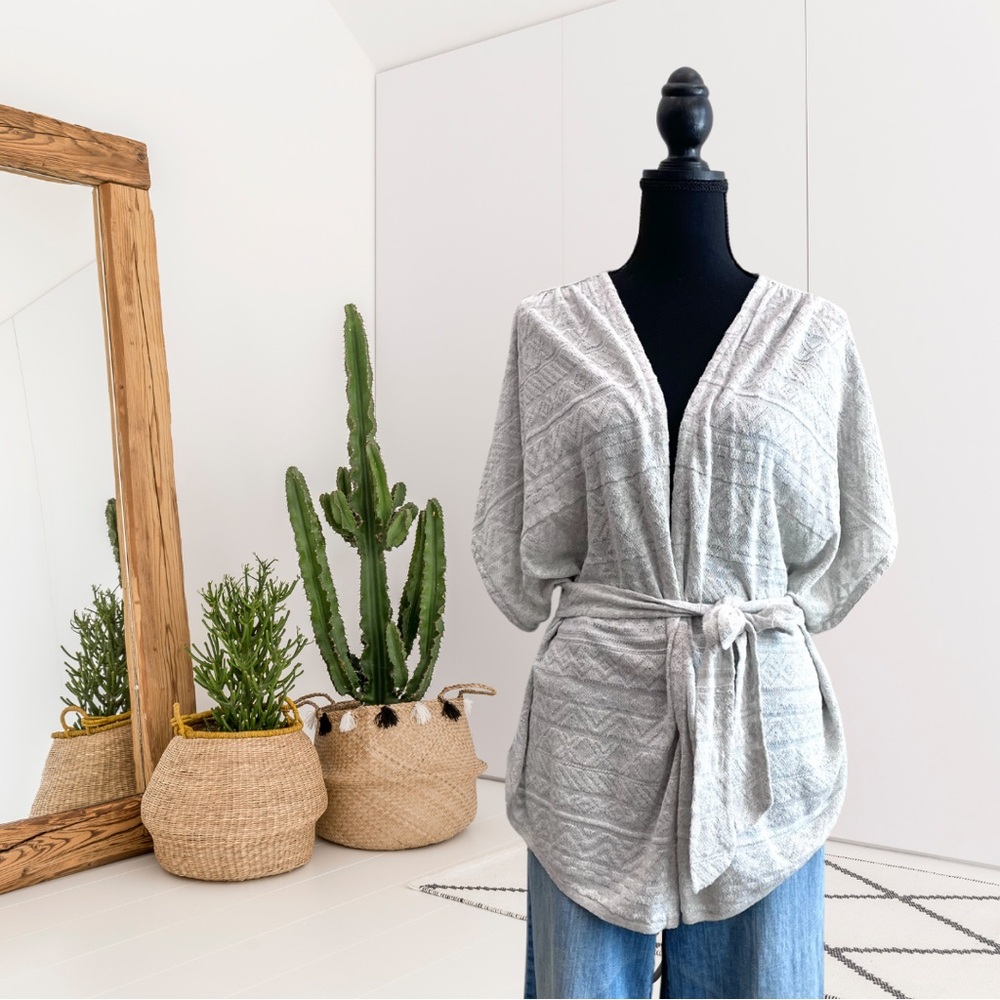 Moth Pravin Lightweight Open Front Tie Front Cardigan